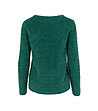 Зелен пухкав дамски пуловер Shirley-4 снимка