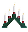 Декоративен свещник в зелено, червено и бяло-0 снимка