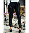Черен дамски панталон с памук-0 снимка