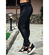 Черен дамски панталон тип потури-2 снимка