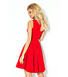 Червена разкроена рокля Irene-1 снимка