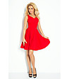 Червена разкроена рокля Irene-2 снимка