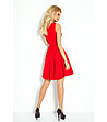 Червена разкроена рокля Irene-3 снимка