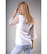 Стилна дамска блуза в цвят екрю-3 снимка