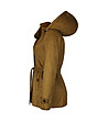 Дамско палто в цвят камел с качулка-2 снимка