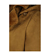 Дамско палто в цвят камел с качулка-4 снимка