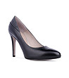 Черни дамски кожени обувки Monalina-0 снимка