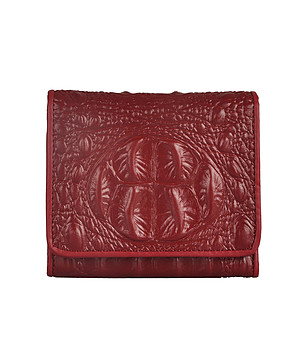 Червен дамски портфейл от естествена кожа Cabo снимка