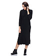 Черна дълга плетена рокля Marina-0 снимка