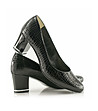 Дамски черни кожени обувки Patricia-3 снимка