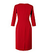 Червена рокля с плисета Bety-1 снимка