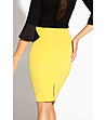 Елегантна пола в цвят лимон Ema-1 снимка