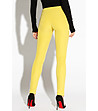 Дамски слим панталон в цвят лимон Celina-1 снимка