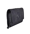 Тъмносиня дамска кожена клъч чанта с релеф Gabest-2 снимка