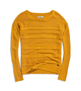 Дамски пуловер в жълт нюанс Corinna снимка