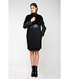 Черно дамско палто с вълна Gabi-0 снимка