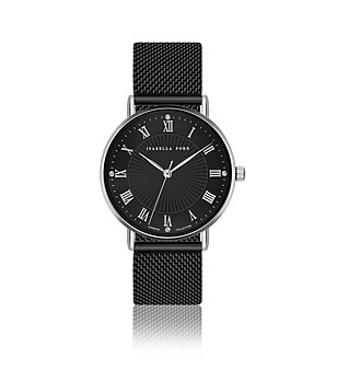 Черен дамски часовник със сребрист корпус Désirée снимка