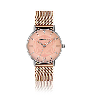 Розовозлатист дамски часовник с розов циферблат Allure снимка