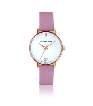 Дамски часовник в розовозлатисто с розова каишка Brigitte снимка