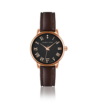 Дамски часовник в розовозлатисто, черно и кафяво Ophelia снимка