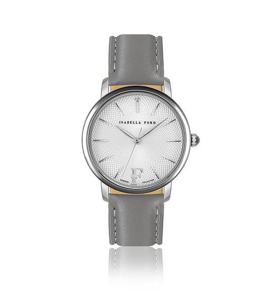 Сребрист дамски часовник със сива каишка Adore снимка