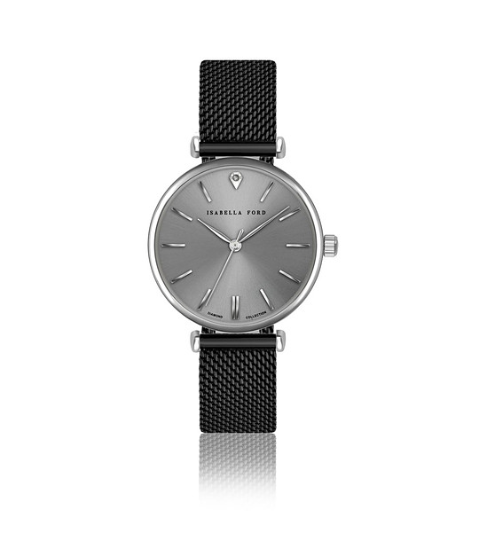 Дамски часовник в сребристо и черно Audrey снимка