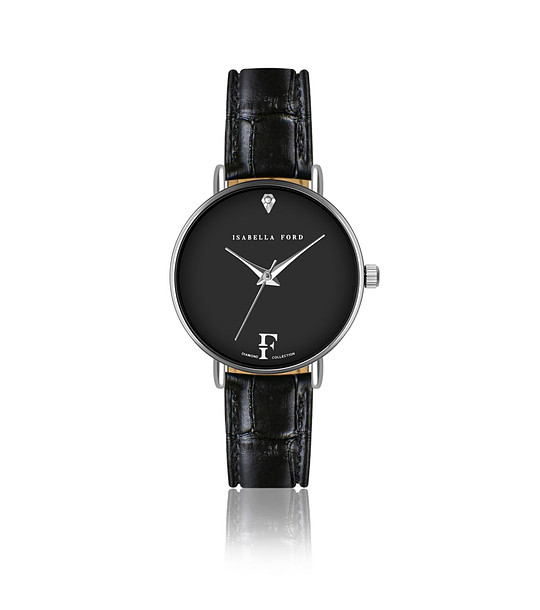 Дамски часовник в черно и сребристо Infinity снимка