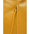 Дамска кожена чанта в цвят горчица Nita-2 снимка