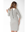 Памучен дамски комплект от блуза и пола в сиво-3 снимка