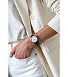 Сребрист дамски часовник с кафява каишка Adore -1 снимка