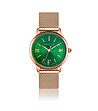 Розовозлатист дамски часовник със зелен циферблат Monroe -0 снимка