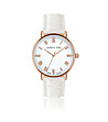 Дамски часовник в розовозлатисто с каишка в бяло Chloé-0 снимка