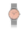 Сребрист дамски часовник с розов циферблат Allure -0 снимка