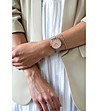 Сребрист дамски часовник с розов циферблат Allure-1 снимка