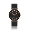 Черен дамски часовник с розовозлатист корпус Naomi-0 снимка
