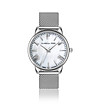 Сребрист дамски часовник с бял циферблат Serenity -0 снимка