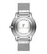 Сребрист дамски часовник с бял циферблат Serenity -3 снимка