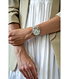 Дамски сребрист часовник със сива каишка Serenity-1 снимка