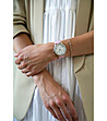 Дамски сребрист часовник с розова каишка Serenity-1 снимка