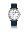 Дамски сребрист часовник със синя каишка Serenity-0 снимка