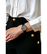 Златист дамски часовник с черна верижка Stella -1 снимка