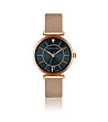 Розовозлатист дамски часовник с черен циферблат Portia-0 снимка