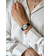 Дамски часовник в сребристо и черно Audrey-1 снимка