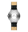 Дамски часовник в черно и сребристо Leather-3 снимка
