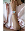 Дамски часовник в розовозлатисто с розова каишка Brigitte-1 снимка