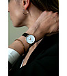 Дамски часовник в розовозлатисто с черна каишка Brigitte -1 снимка
