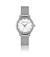 Сребрист дамски часовник с бял циферблат Demi-0 снимка