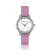 Сребрист дамски часовник с бял циферблат и розова каишка Demi-0 снимка