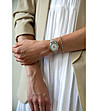 Дамски сребрист часовник със сива каишка Demi -1 снимка