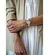 Дамски часовник в бяло и сребристо Demi -1 снимка